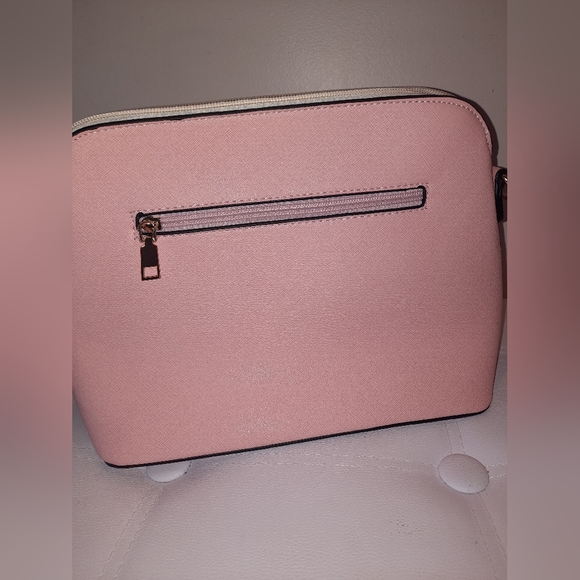 Elegant Pink and Cream Women's Bag 3 Piece Set - Picture 7 of 8